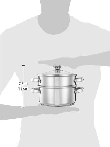Stainless Steel Induction Bottom Steamer/Modak/Momo Maker with Glass Lid (2 litres)