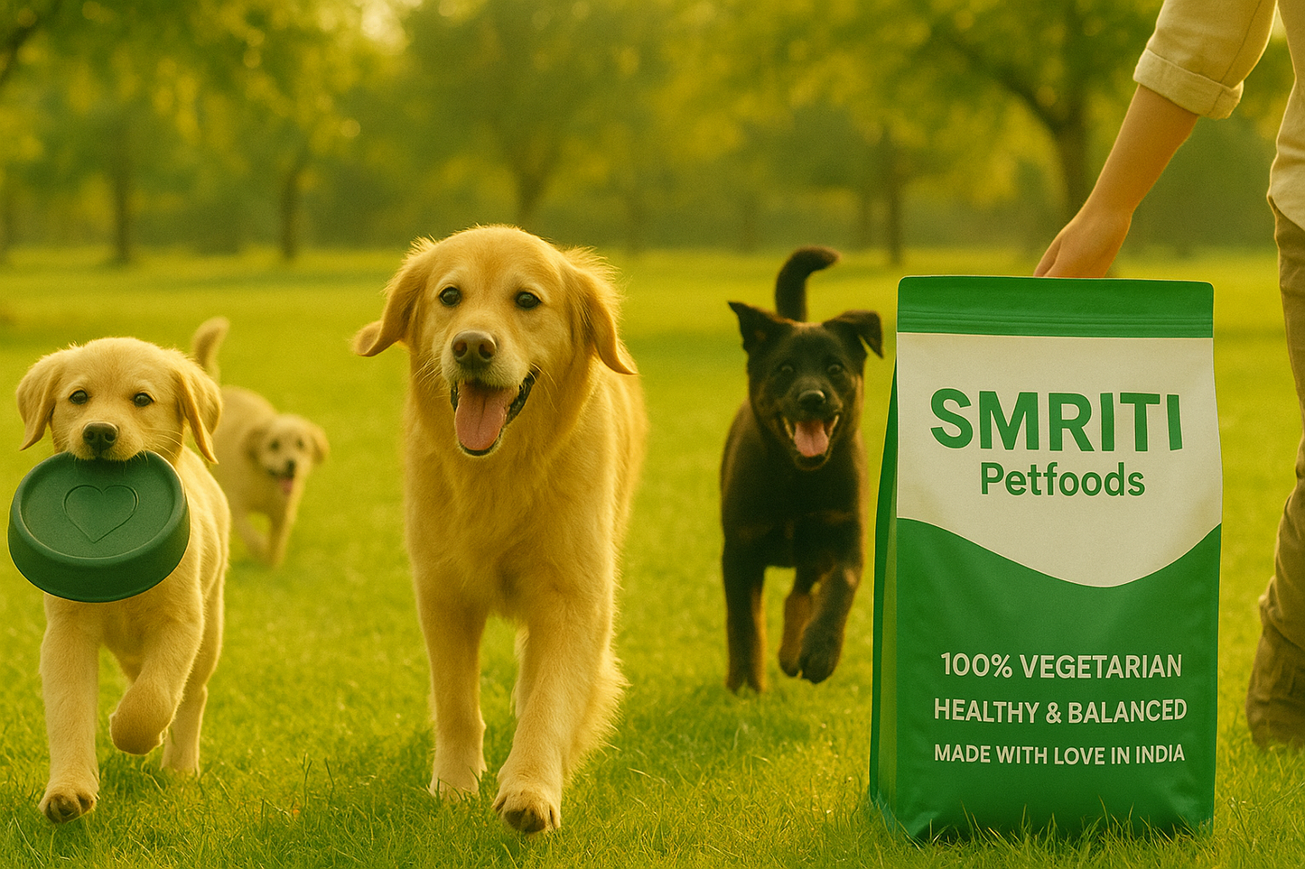 SMRITI Petfoods 100% Vegetarian Dog Food –Multi Nutrients for All Breeds All Age, Rich in Protein & Natural Ingredients