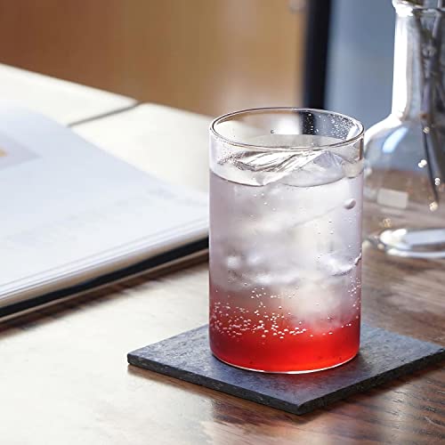 Borosilcate Transparent Water Glass/Cold Drink Tumbler/ Beer Glass/Juice Glass Set of 6 Pcs (350 ML each) Flame Proof Glasses, Microwave & Dishwasher Safe