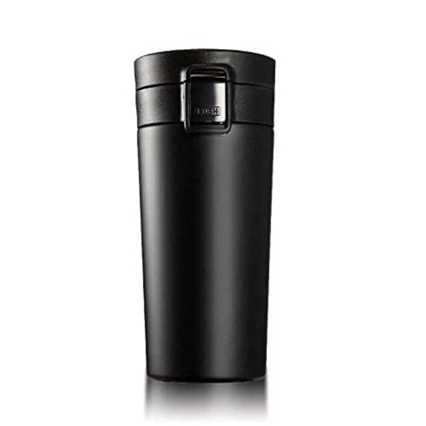 Stealth Coffee Mug 400 ML Midnight Black Vaccum Isulated Stainless Steel Tea Coffee Mug Thermos Flask Travel Mug | Tumbler with Flip Lid Mesh Filter Hot and Cold