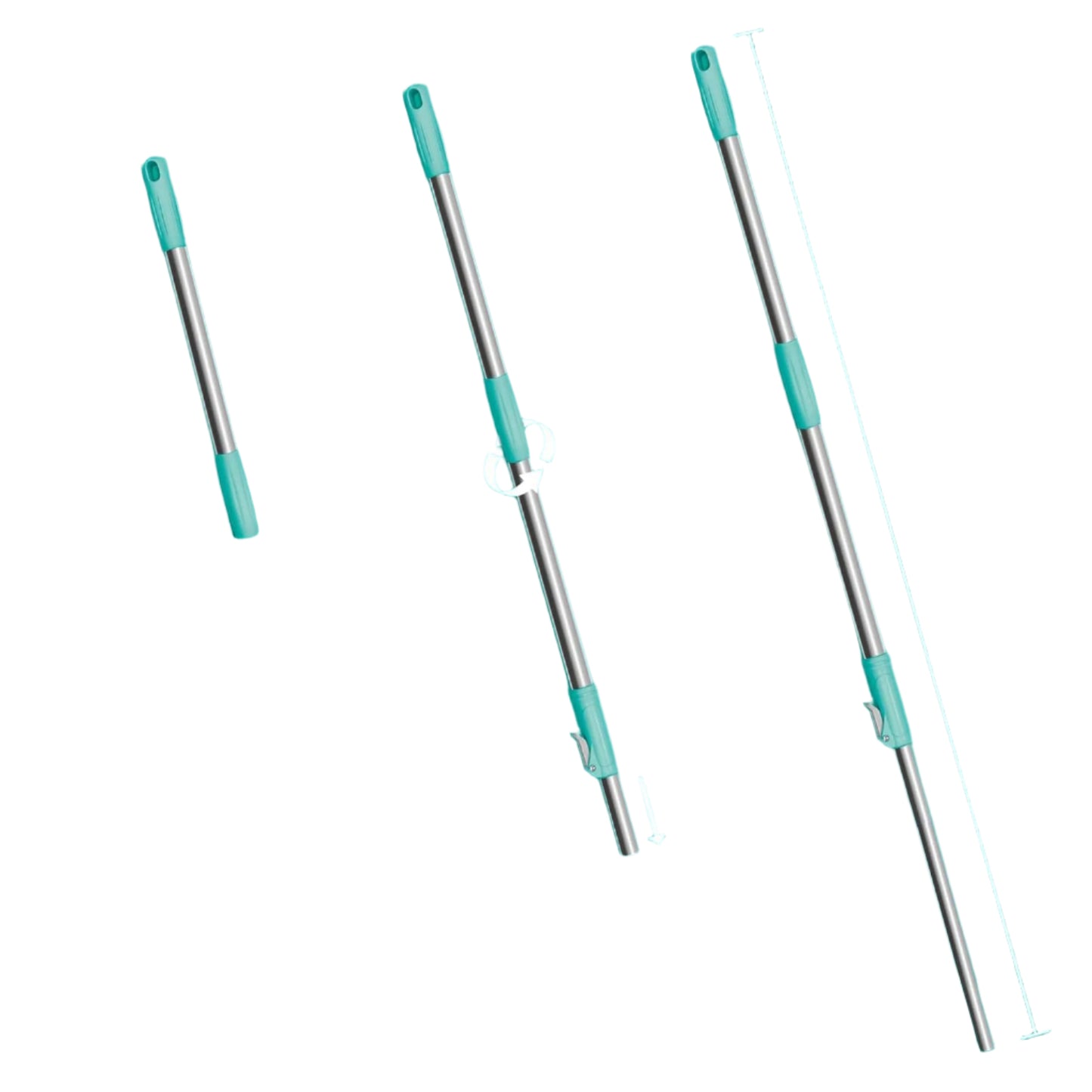 FP Prime Stainless Steel Wringer Spin Mop with Big Wheel, Puller Handle, Bucket Floor Cleaning and Mopping System 360° Flexible,2 Microfiber Refills, Big Size, Aqua Green