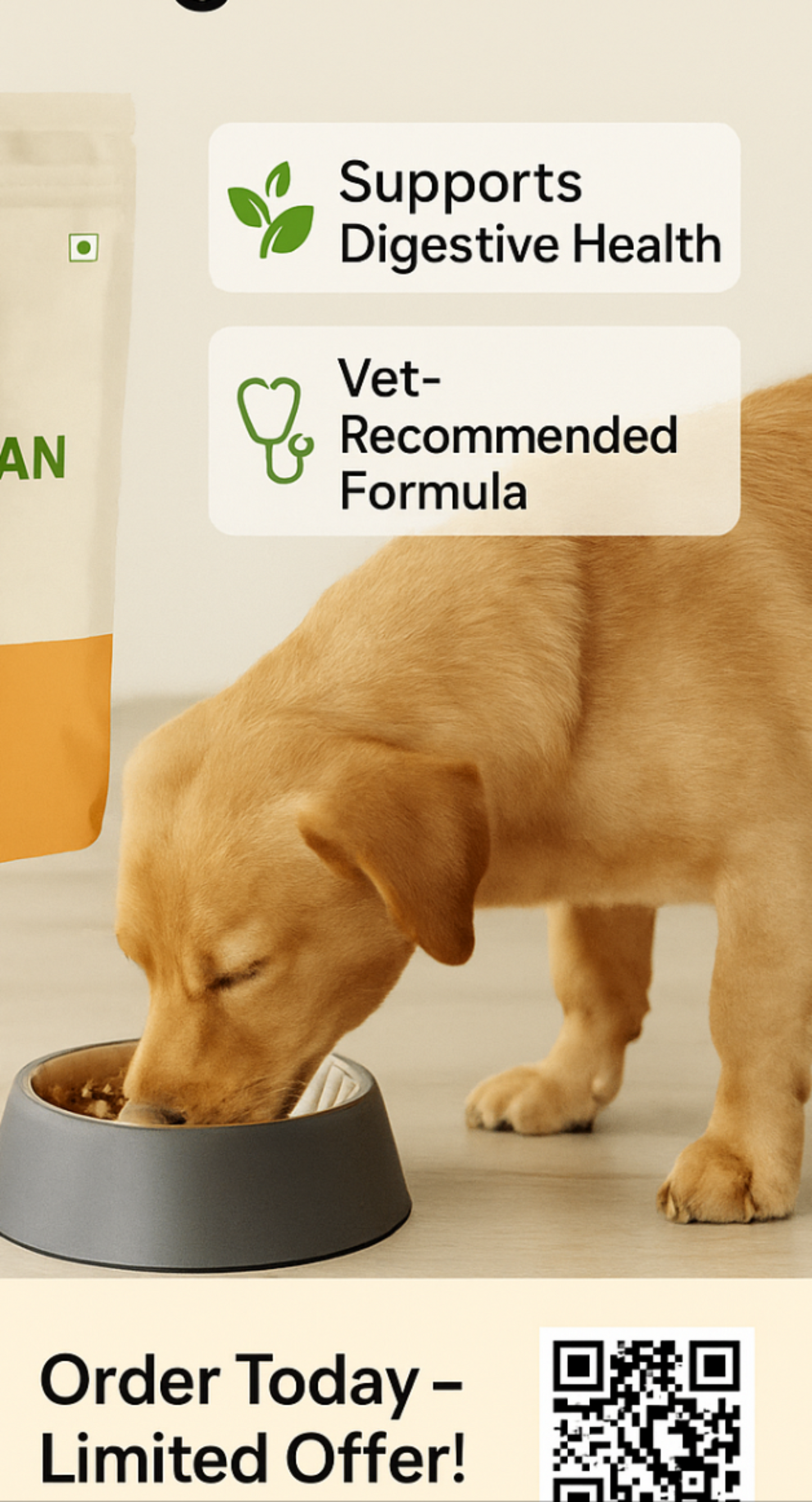 SMRITI Petfoods 100% Vegetarian Dog Food –Multi Nutrients for All Breeds All Age, Rich in Protein & Natural Ingredients