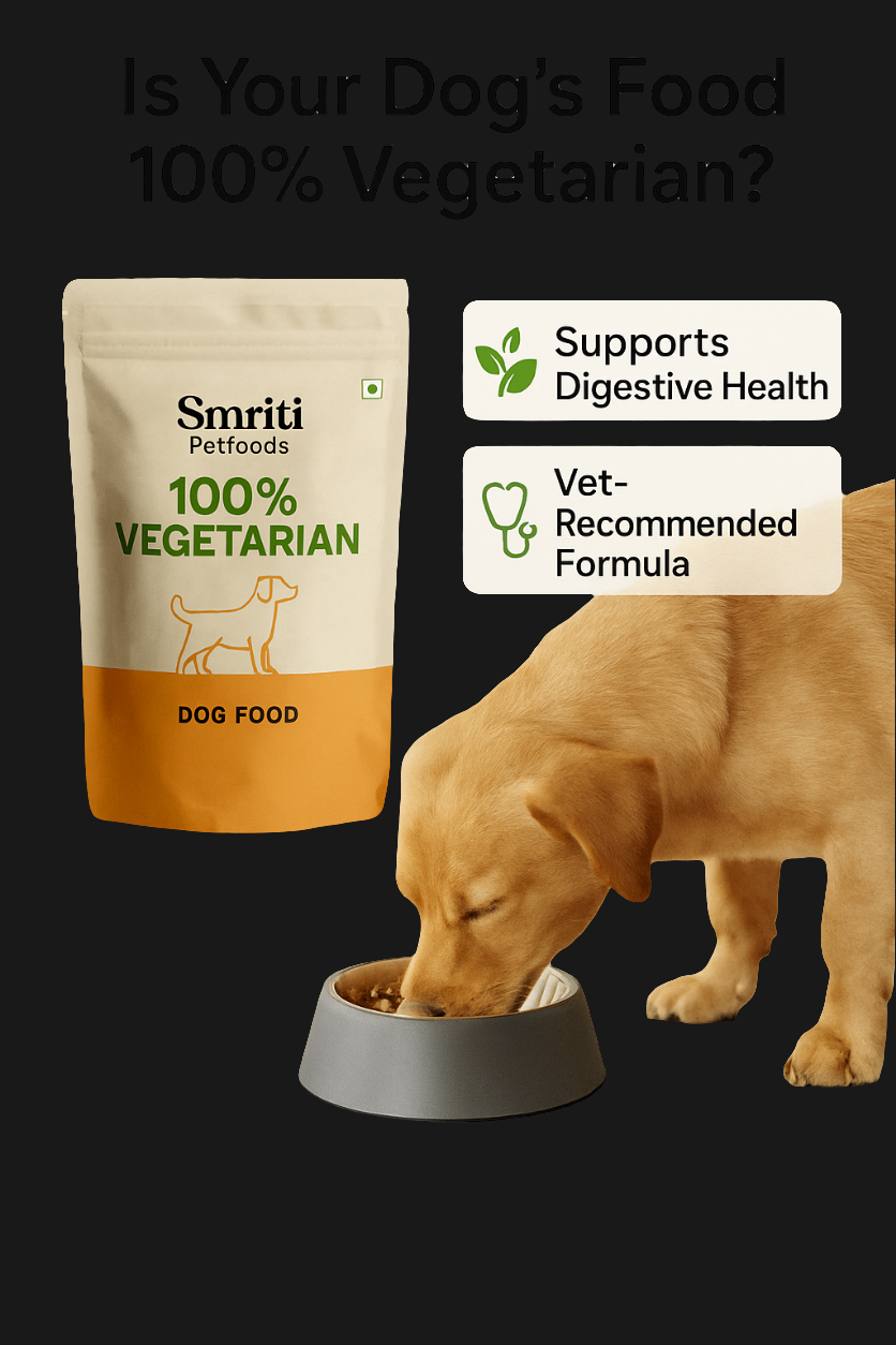 SMRITI Petfoods 100% Vegetarian Dog Food –Multi Nutrients for All Breeds All Age, Rich in Protein & Natural Ingredients