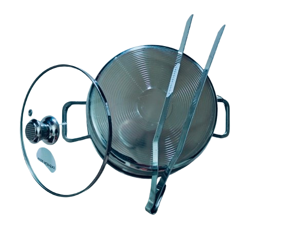Premium Stainless Steel Casserole with Free Chimta – Induction compatible Serve ware