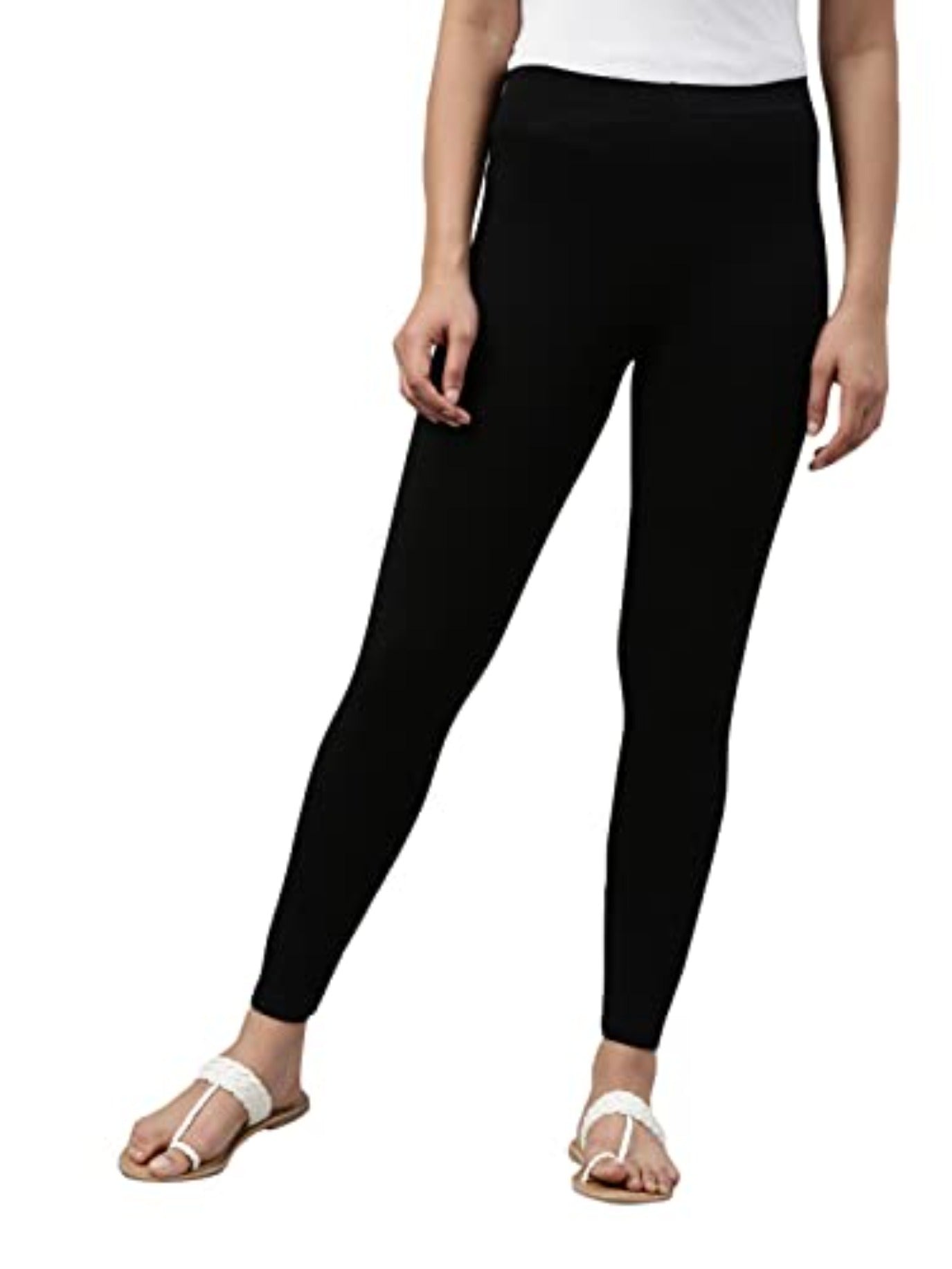 FP Womens Slim Fit Cotton Ankle Length Leggings - Tall (Black_S)