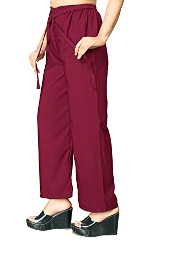 Multicolored Crepe Casual Palazzo for Women Combo Pack of 3 (Size 30 to 52 Waist)