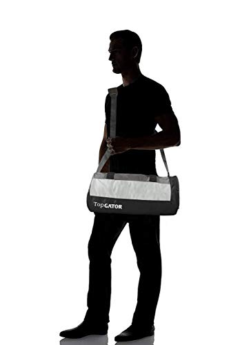 FP Gym Bag Sports Duffel with Shoe Compartment 34 L (Grey/Black)