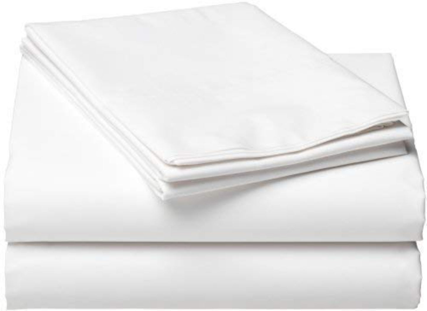 White Cotton Single Bedsheet, 140 cm X 220 cm Without Pillow Cover, Solid, Pack of 1