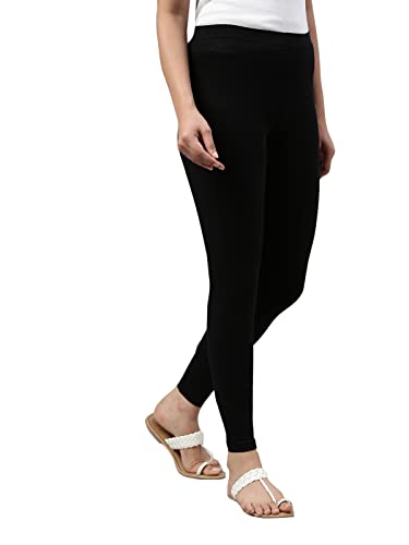 FP Womens Slim Fit Cotton Ankle Length Leggings - Tall (Black_S)