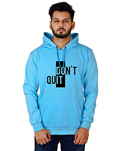 FP Unisex-Child Fleece Neck Hooded Sweatshirt (Dont Quit Hoodie_Aqua Blue