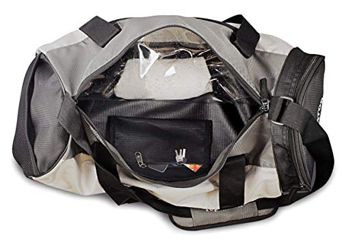 FP Gym Bag Sports Duffel with Shoe Compartment 34 L (Grey/Black)