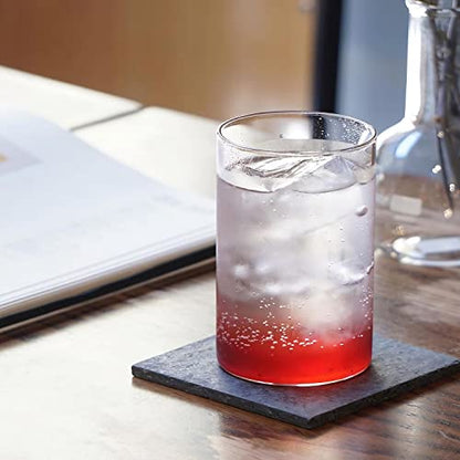 Borosilcate Transparent Water Glass/Cold Drink Tumbler/ Beer Glass/Juice Glass Set of 6 Pcs (350 ML each) Flame Proof Glasses, Microwave & Dishwasher Safe