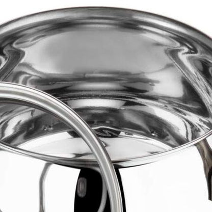 Stainless Steel Casserole with Glass Lid 2.9 Litre, 18 cm | 2.6mm Thick Base | Triply Casserole, Sturdy Riveted Handle | 2 Year Warranty | Induction & Gas Base