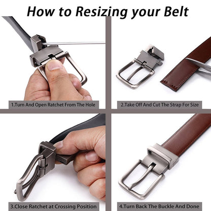 FPS Reversible Pu-Leather Formal Belt For Men(Color-Black/Brown 46 inches length|| Waist upto -40 inches) FPS