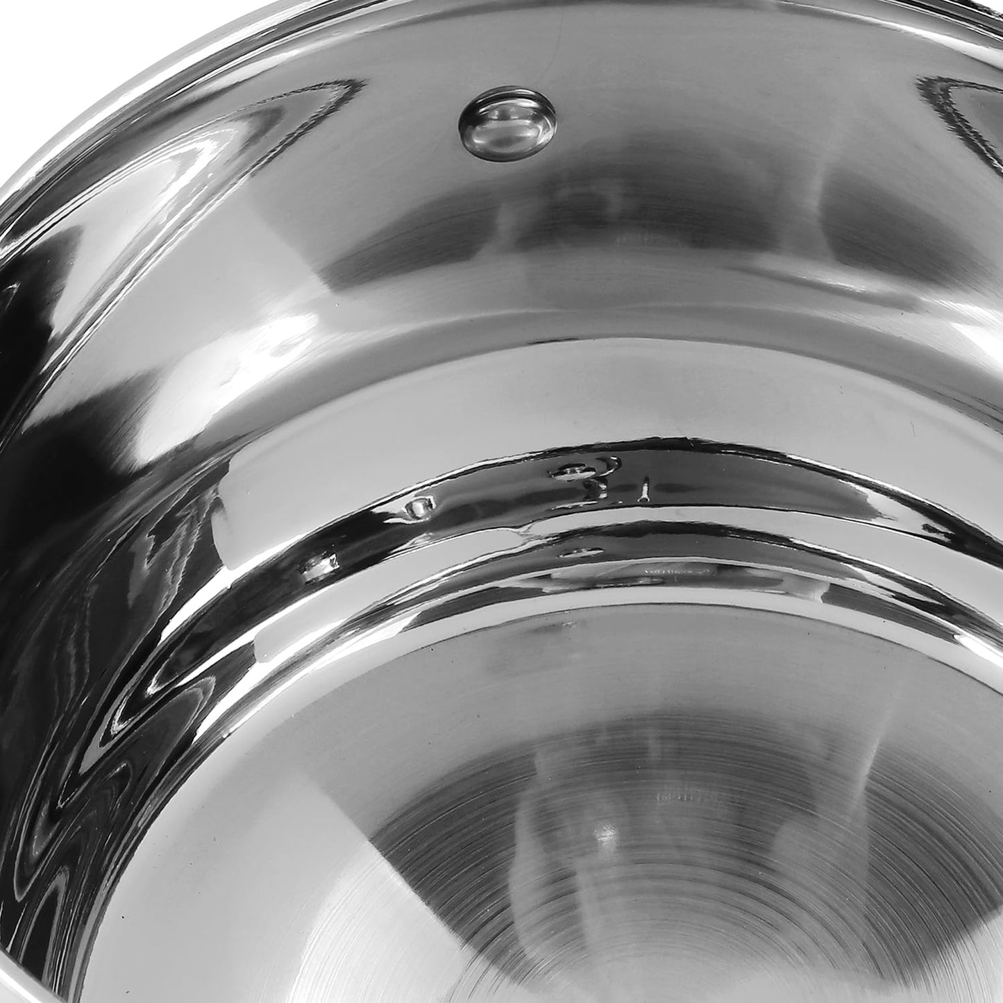 Stainless Steel Casserole with Glass Lid 2.9 Litre, 18 cm | 2.6mm Thick Base | Triply Casserole, Sturdy Riveted Handle | 2 Year Warranty | Induction & Gas Base
