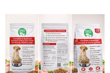 Complete & Balanced Chicken & Rice Dog Food for Strong, Healthy Dogs | SMRITI Petfoods | 1 kg