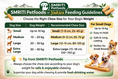 Natural Yak Milk Dog Chew (Pack of 3 Sticks of  9 cm each) – Smriti Pet Foods Yakies | High Protein, Long Lasting, Grain-Free Dental Dog Treat