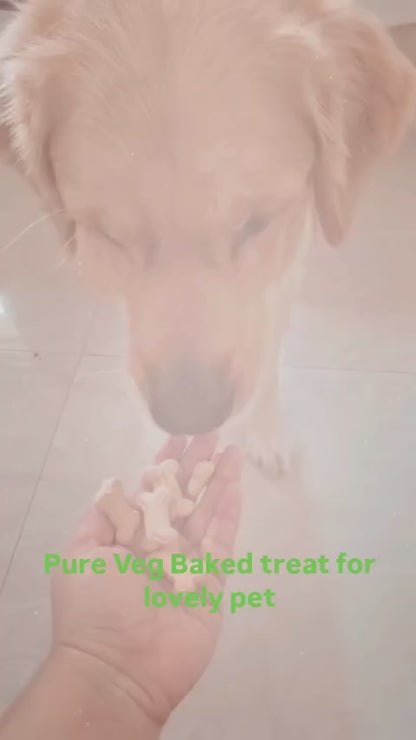 SMRITI Petfoods 100% Vegetarian Baked Dog Biscuits – Healthy, Crunchy Treats for Dental Cleanliness & Digestion, Enriched with Vitamins & Minerals – Natural | 250g | Made in India