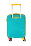 American Tourister Trolley Bag for Travel | Splash 55 Cms Polycarbonate Hardsided Small Cabin Luggage Bag | Suitcase for Travel | Trolley Bag for Travelling, Coral/Teal
