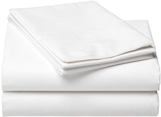 White Cotton Single Bedsheet, 140 cm X 220 cm Without Pillow Cover, Solid, Pack of 1