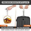 Destinio Metal Luggage Weighing Scale for Flights, Travel, Home, Shop, Gas Cylinder; Portable, Hanging Weight Machine for Bags and Baggage (Steel_Destinio-Scale) 50kg, Steel and White